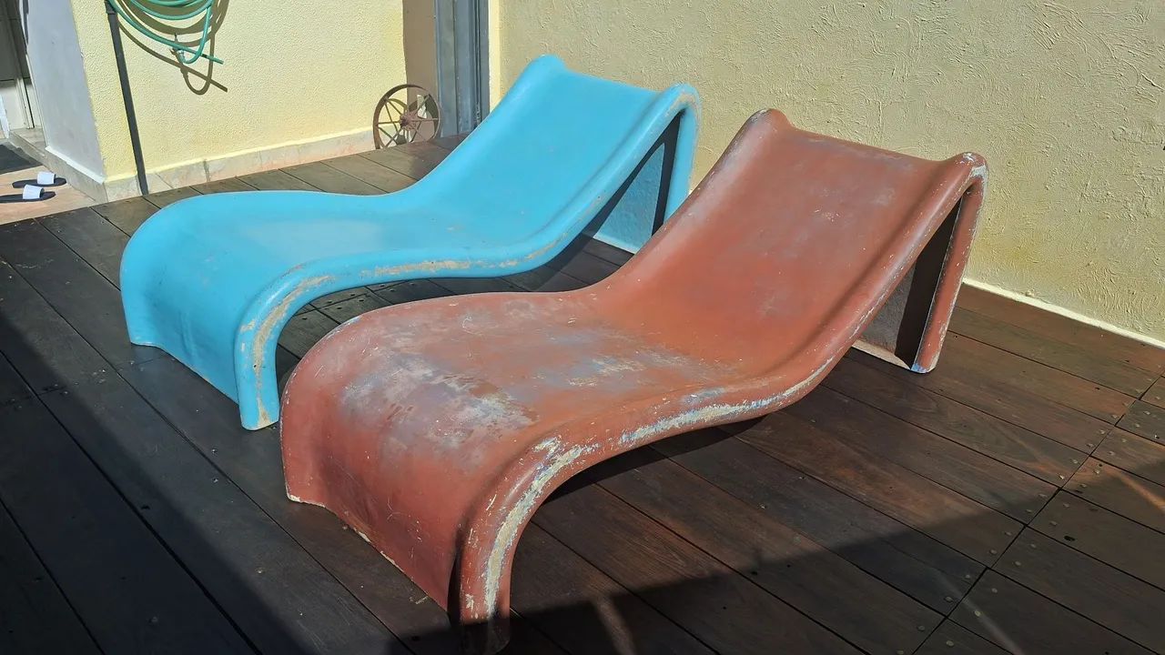 Espreguiçadeira de fibra para piscina  (Itapetininga) - Foto 2