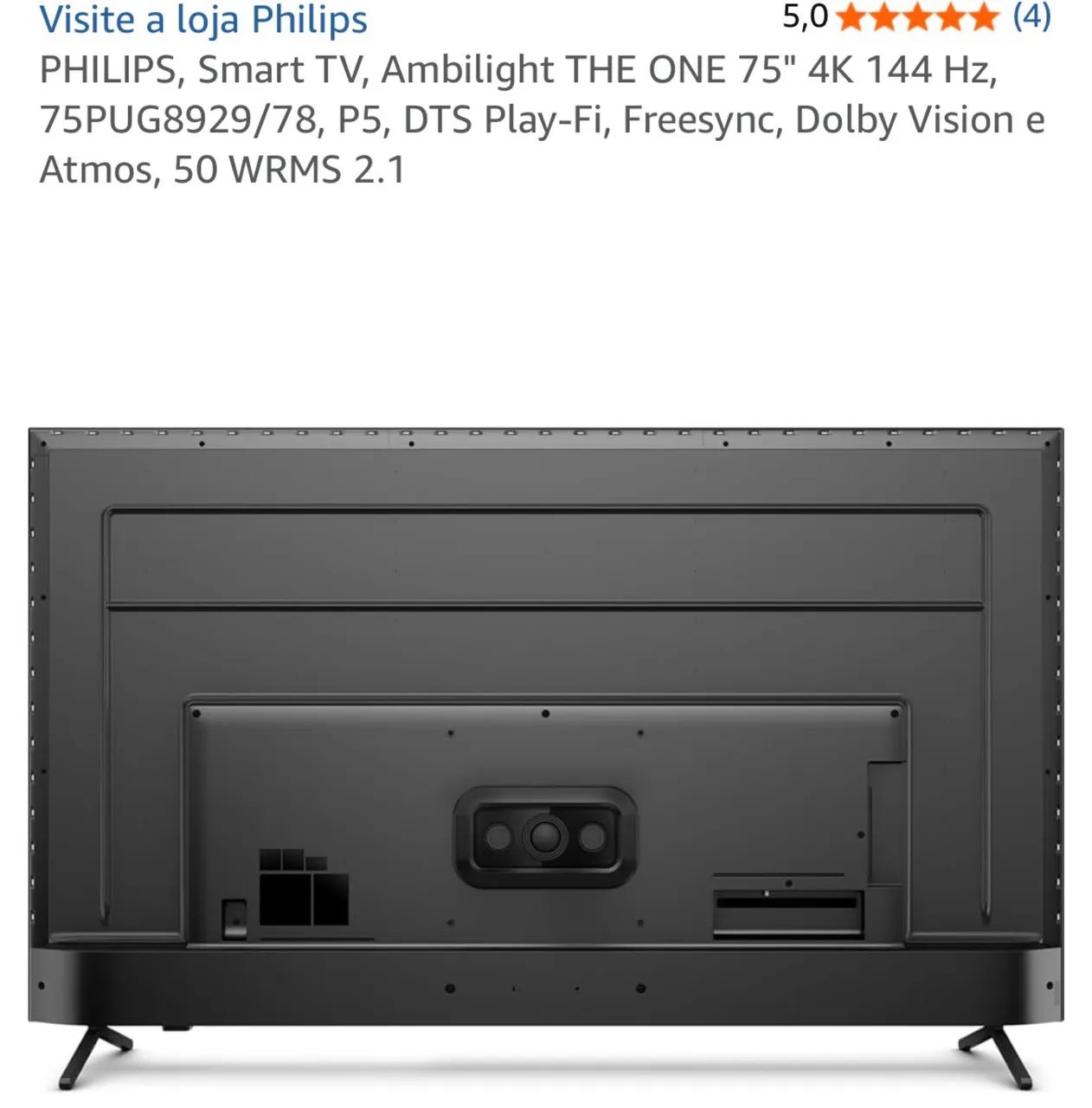 Smart tv 75 polegadas 4k Ambilight - Foto 5