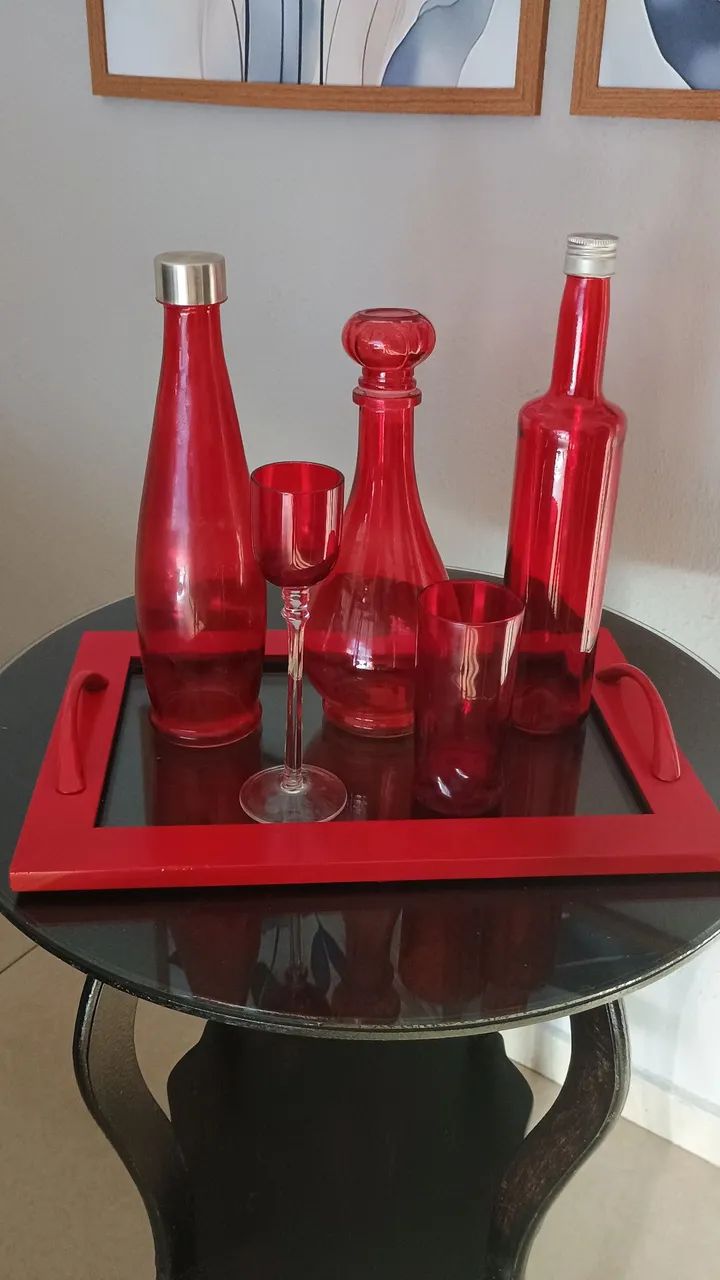 Bandeja decorativa com licoreiras!!!! - Foto 2