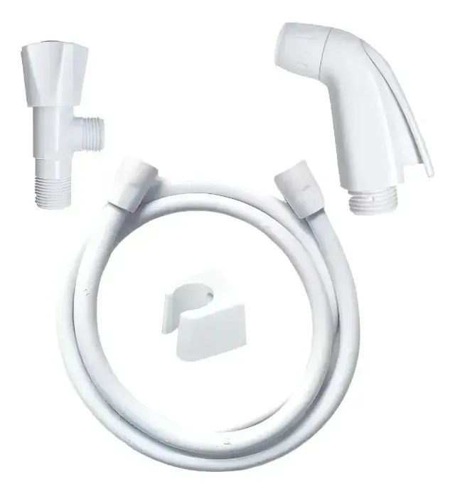 Ducha Higiênica Completa Banheiro Abs Branca