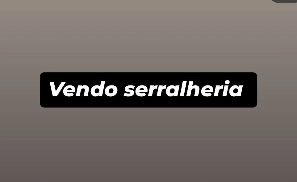 Vendo serralheria completo 