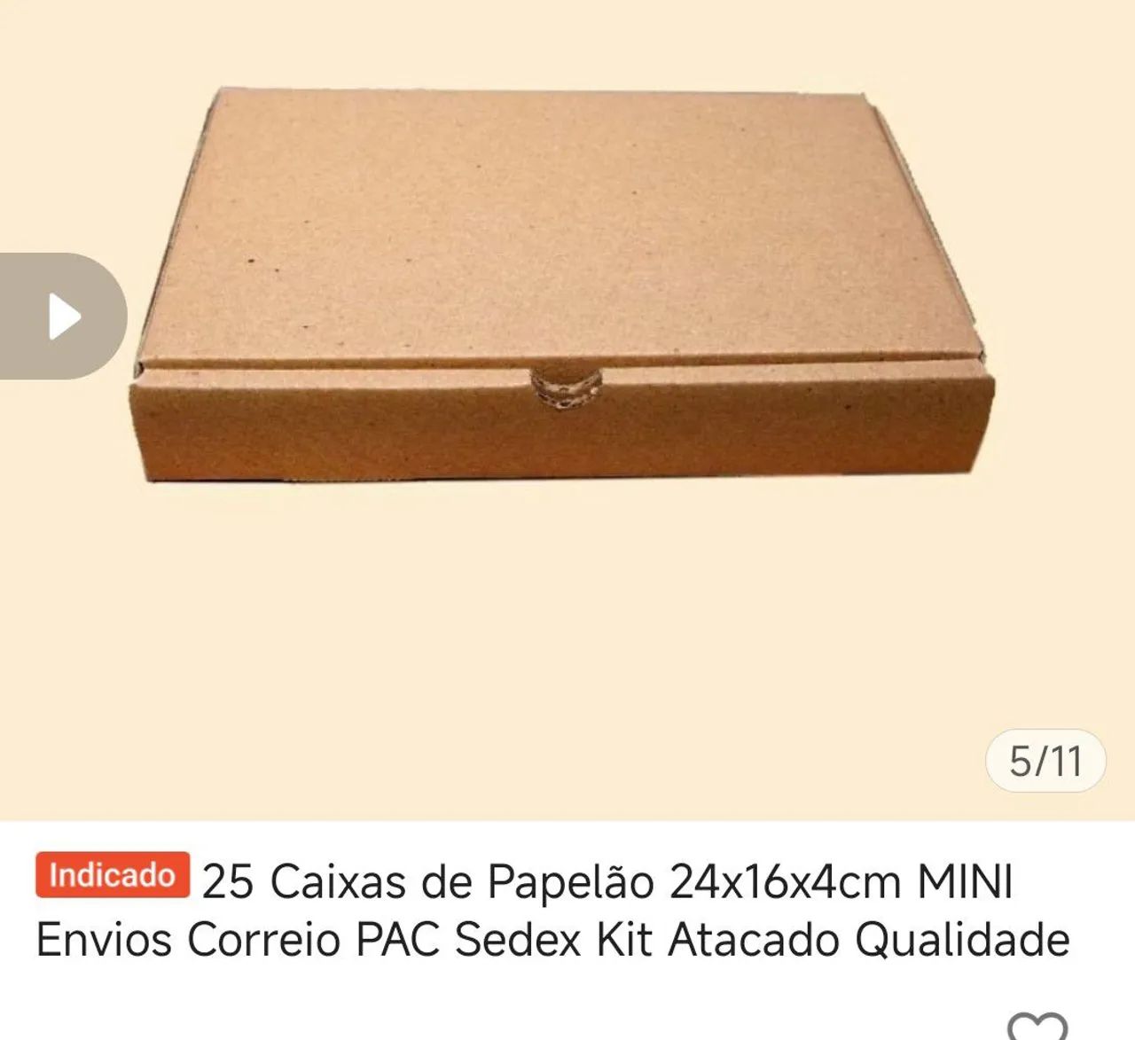 Caixa de papelão - 25 unidades  - Foto 2