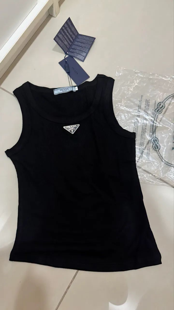 BLUSA PRADA PRETA BÁSICA  - Foto 2