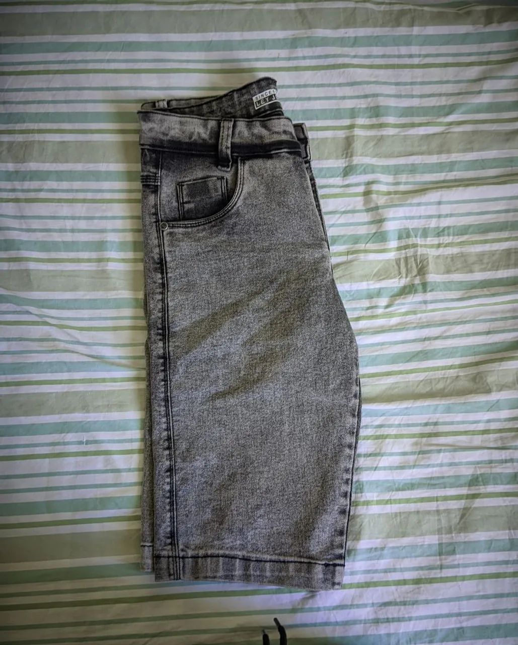 Bermuda Jeans Preta - Foto 3