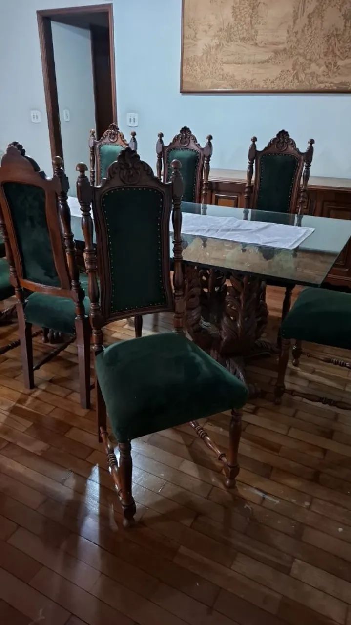 Mesa tampo de vidro + cadeiras - Foto 5