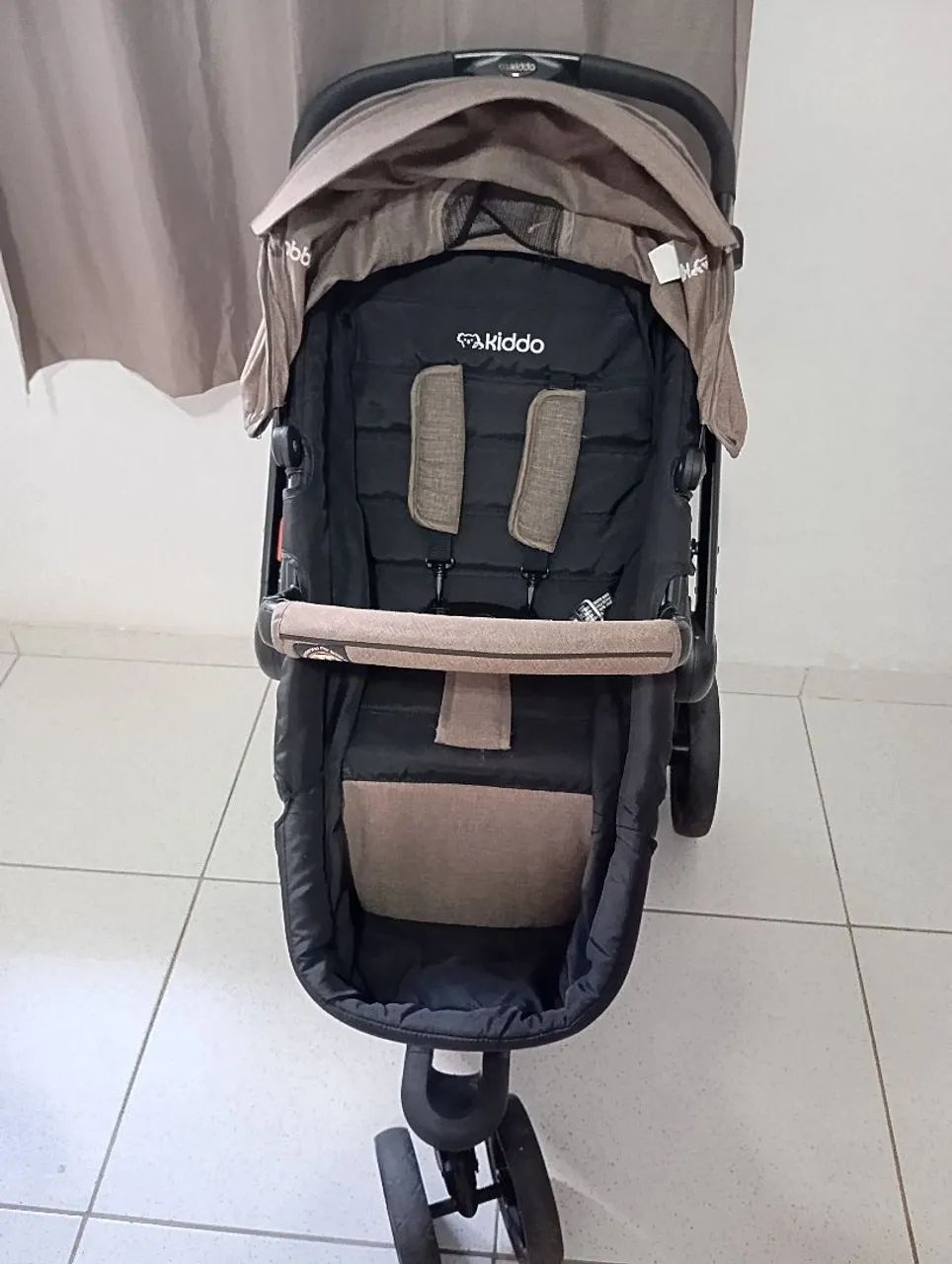 Carrinho Compass III + Bebê Conforto Casulo Click - Cor Capuccino - Kiddo - Foto 4