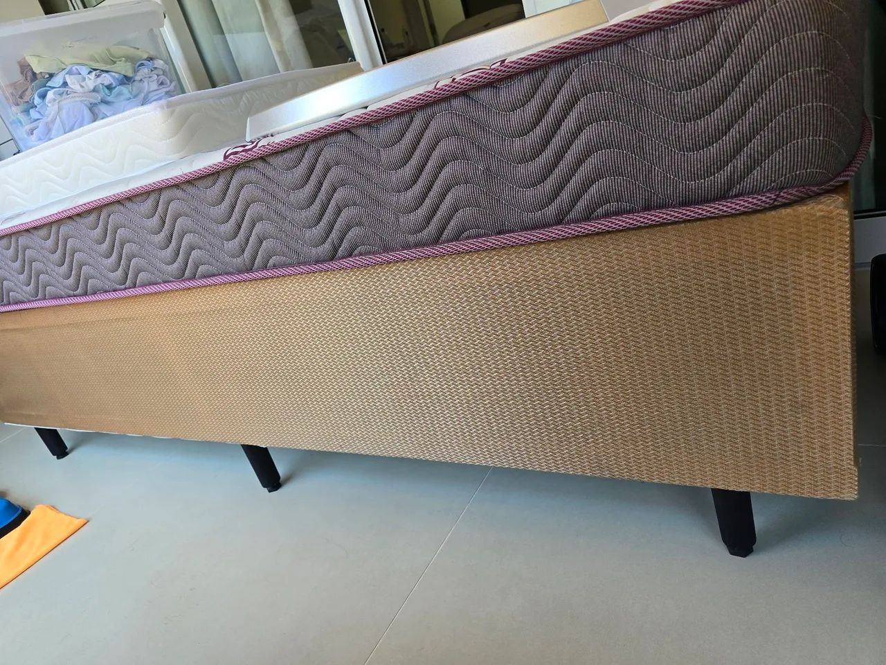 Cama e base box solteiro ortobom pouco usado - Foto 4