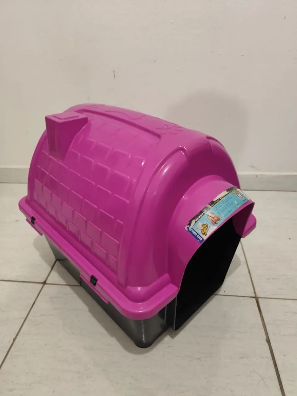 Casinha Cachorros Gatos Plástica Iglu Pequena N2 Rosa