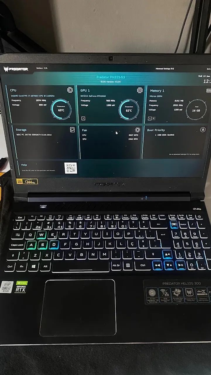 Notebook Gamer - i7 10ª - RTX 2060 - Foto 3