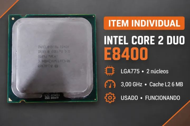 Processador Intel Core 2 Duo E8400 LGA775 3,0 GHz