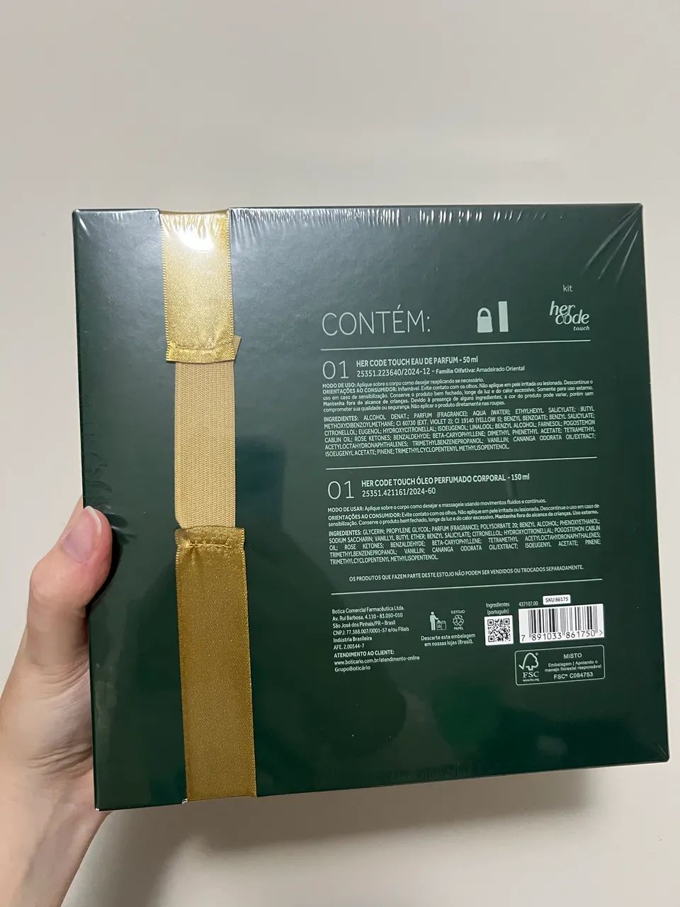 Combo Her Code Touch: Eau De Parfum 50ml + Óleo de Massagem Corporal 150ml - Foto 3