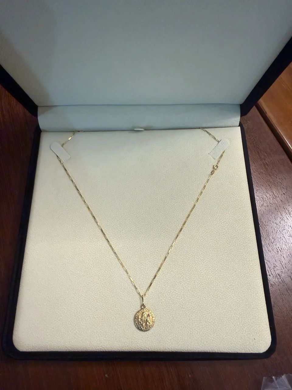 Cordão de ouro com medalha de São Bento - Foto 5