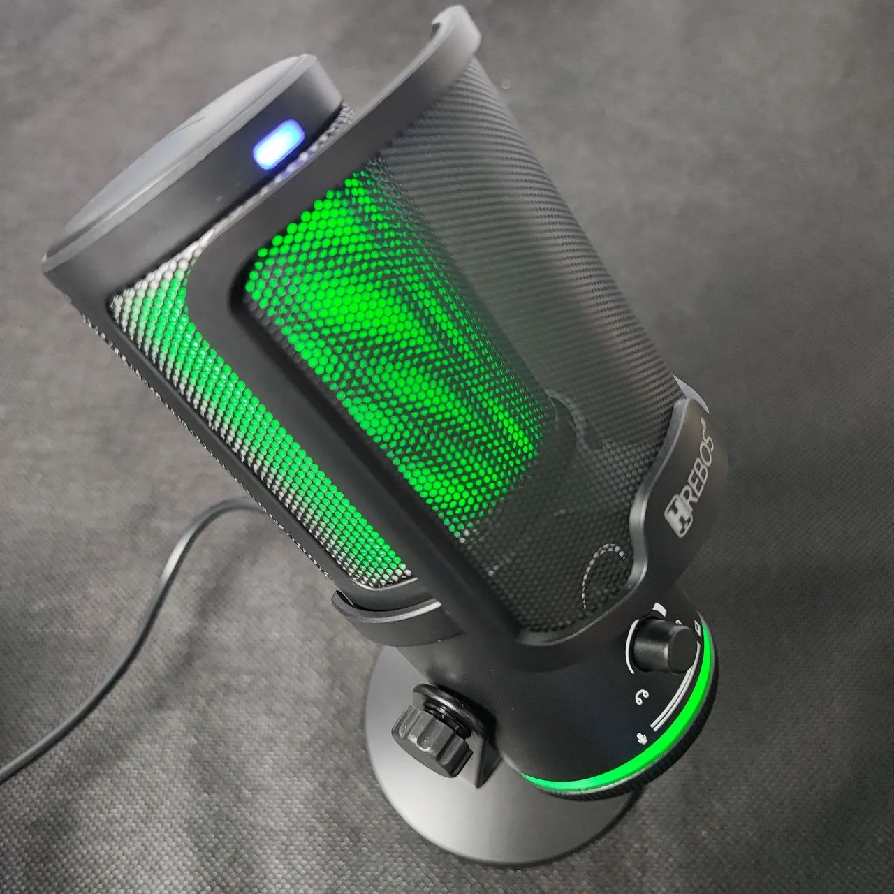 MICROFONE DE MESA GAMER USB/USB-C COM LED RGB - Foto 3