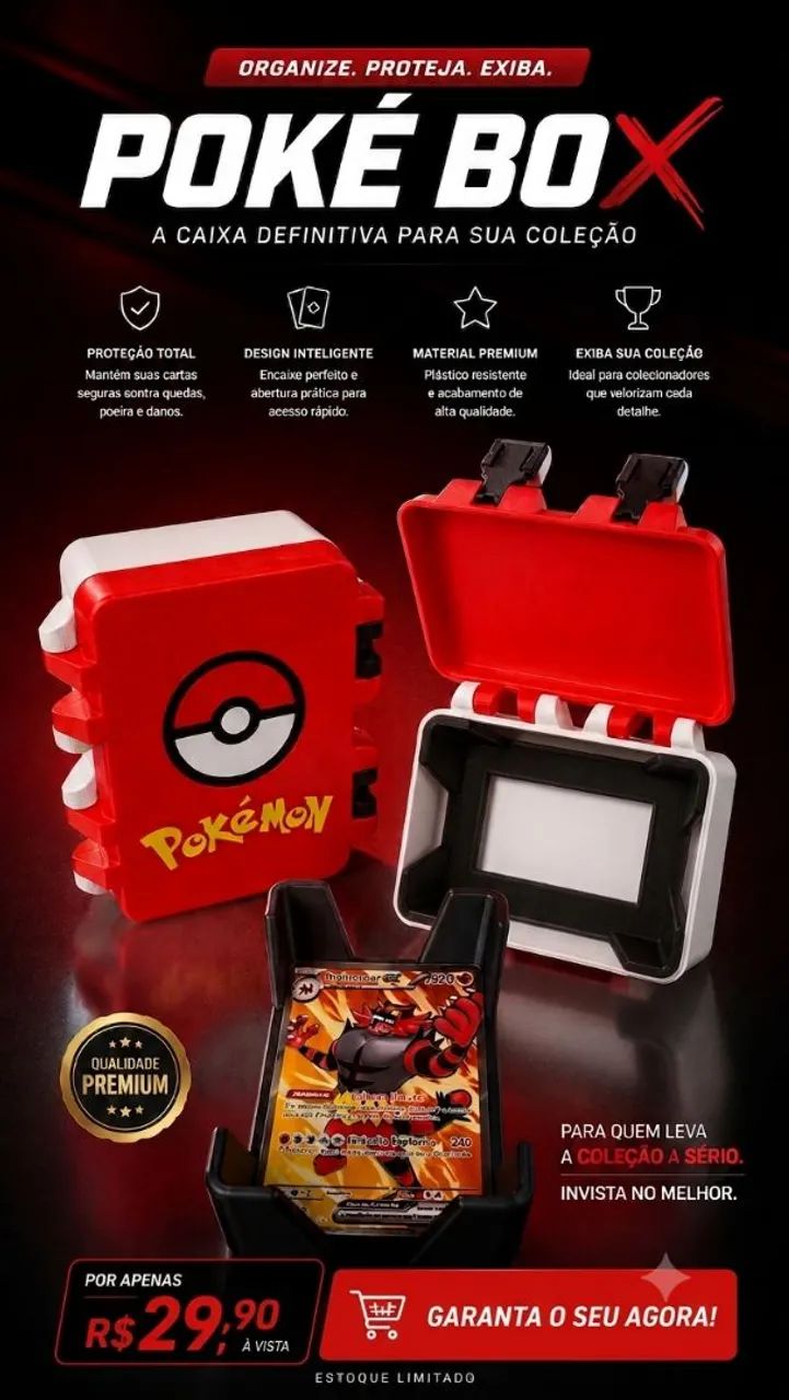 Cartinha Pokémon Case 3D