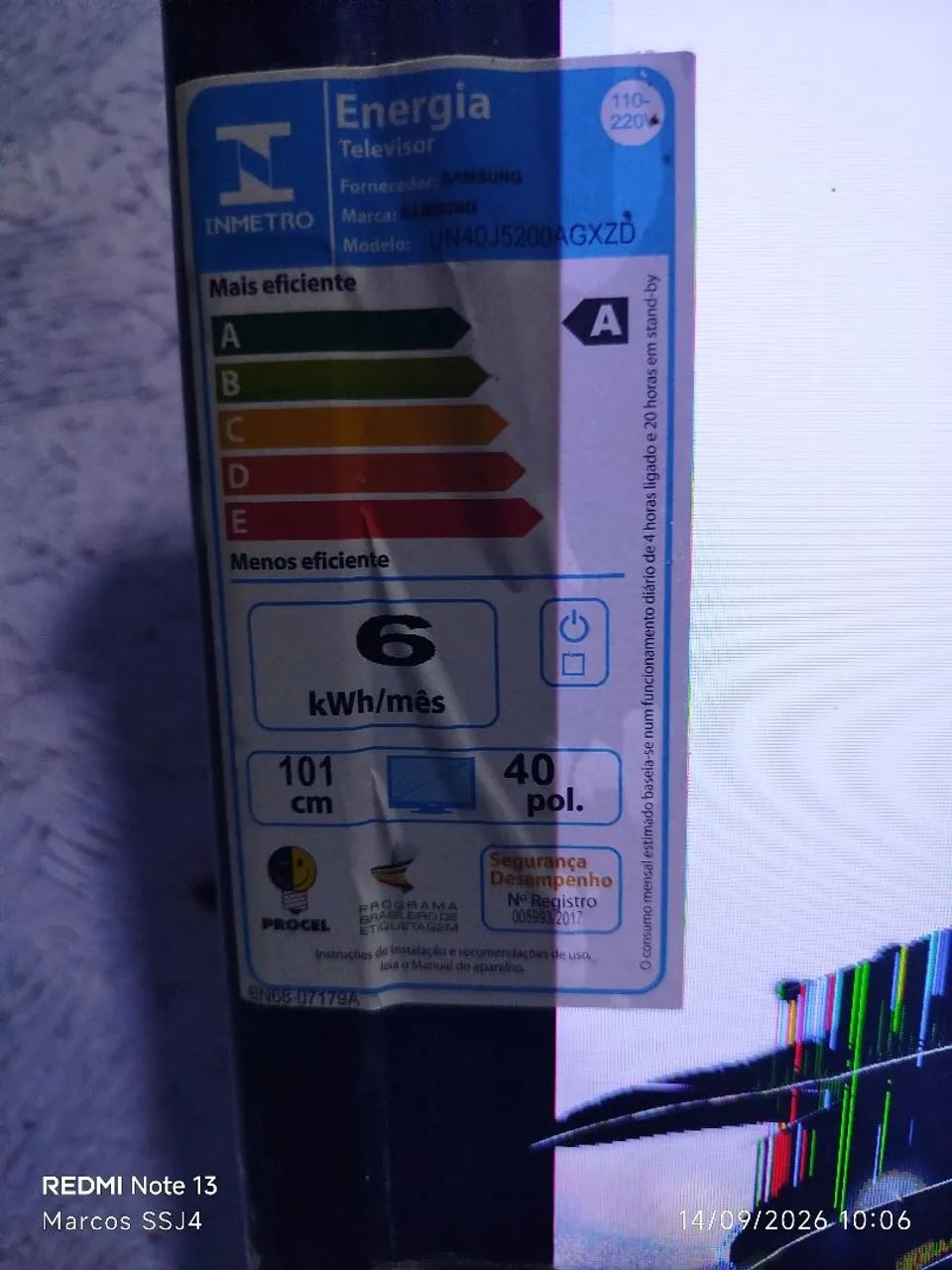 Smartv Samsung 40polegadas, retirada de peças  - Foto 2
