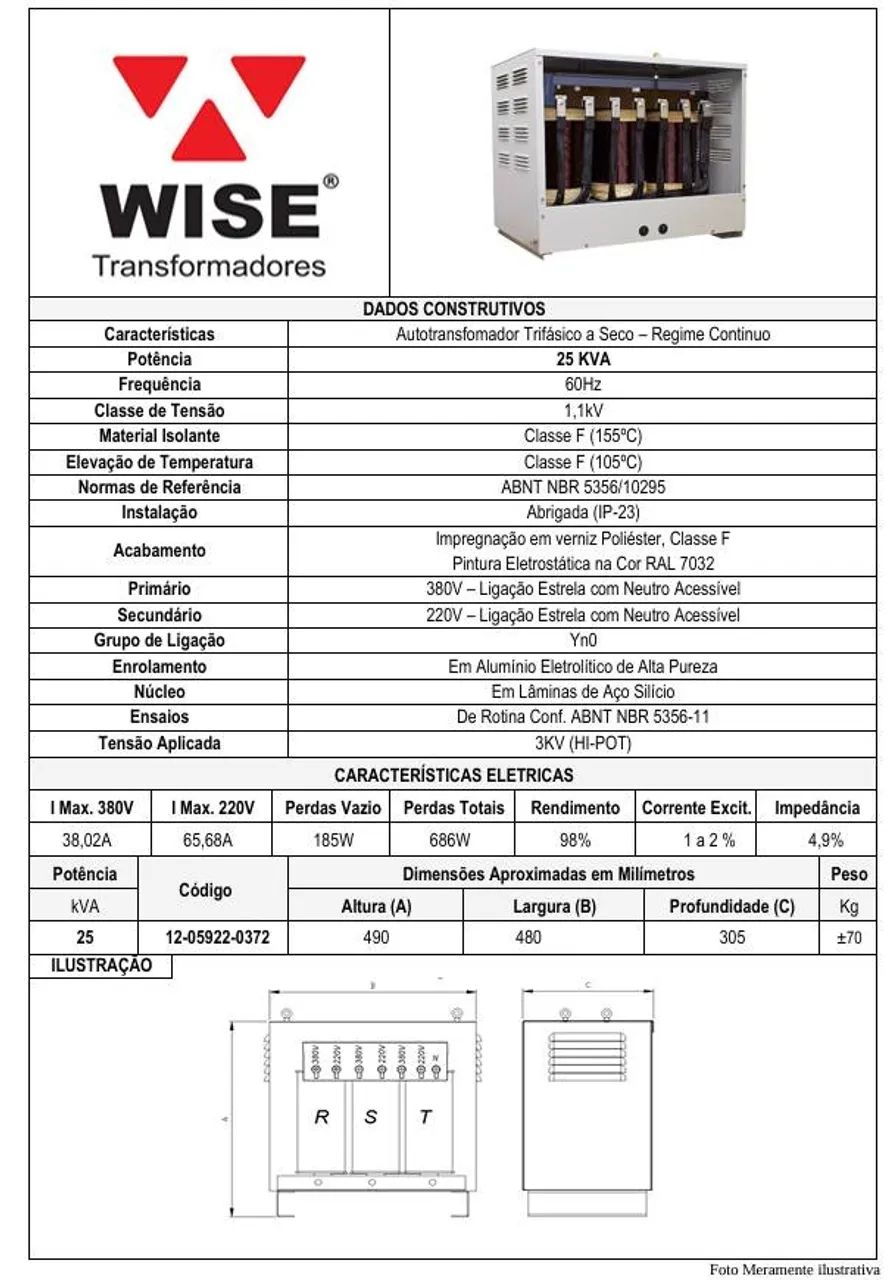Transformador Wise 25 KVA - Foto 2
