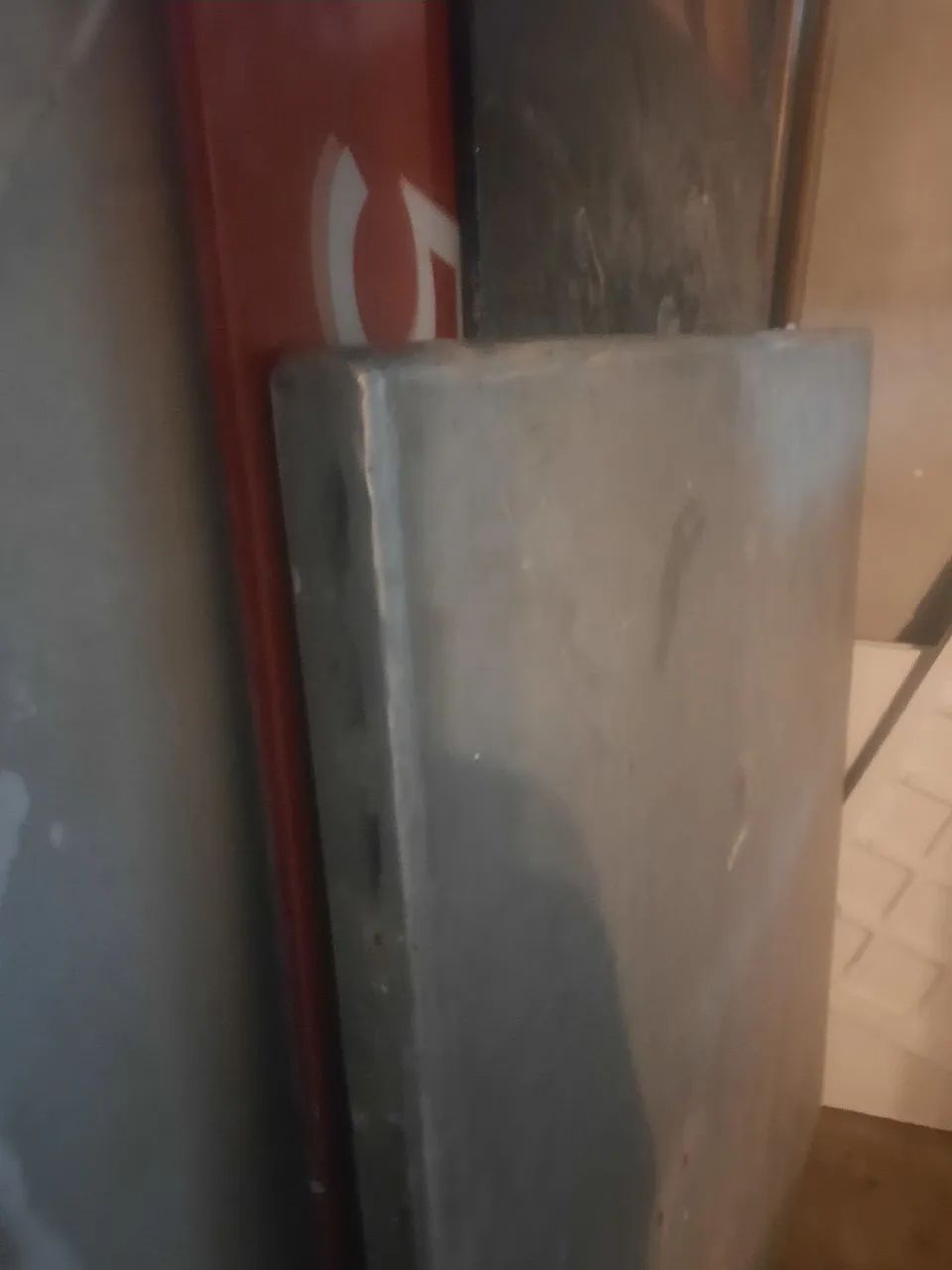 Chapa de inox grande e pesada 