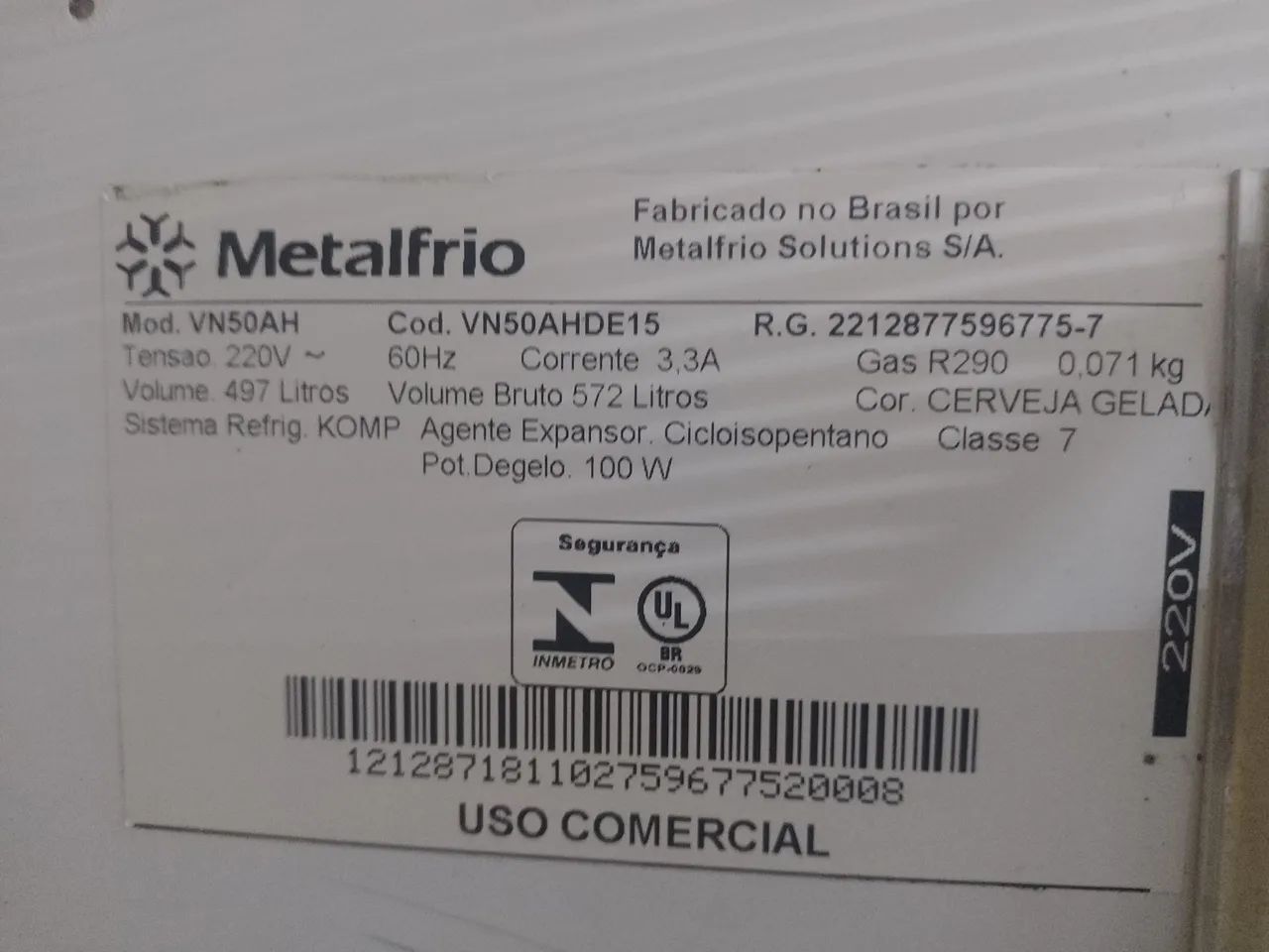Cervejeira Vertical Expositora METALFRIO - Foto 4