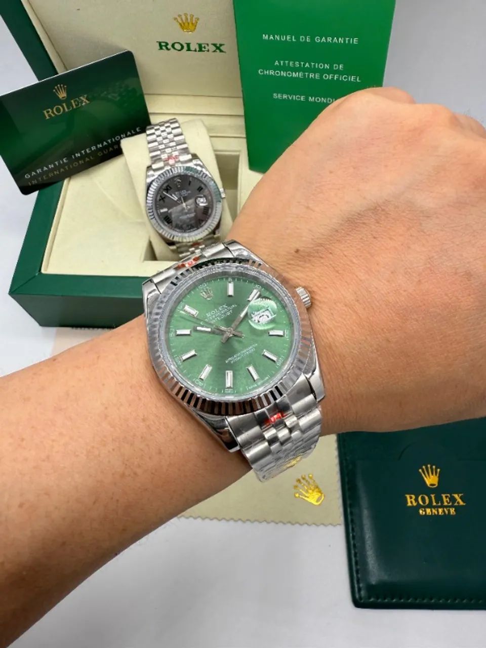 Rolex Datejust Verde 41mm com caixa - Foto 3