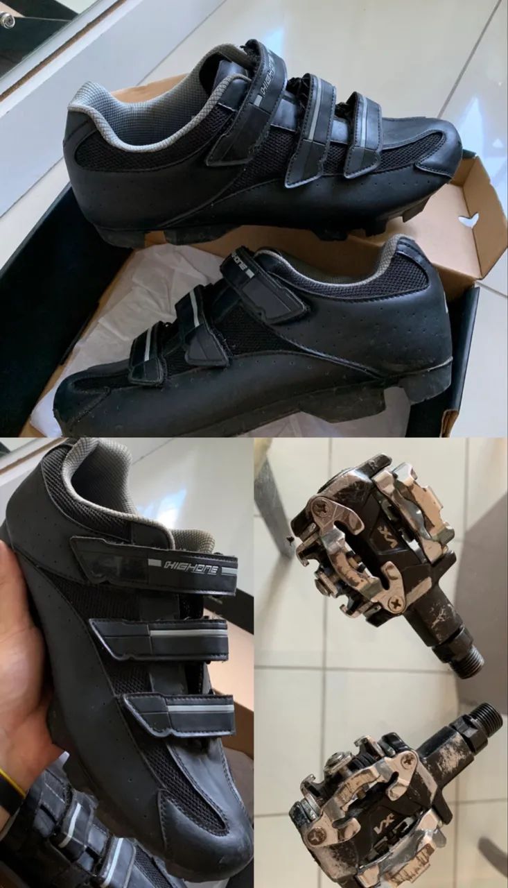 Kit Ciclismo Completo Tam 42: Sapatilha + Pedal Clip VP + Taquinhos