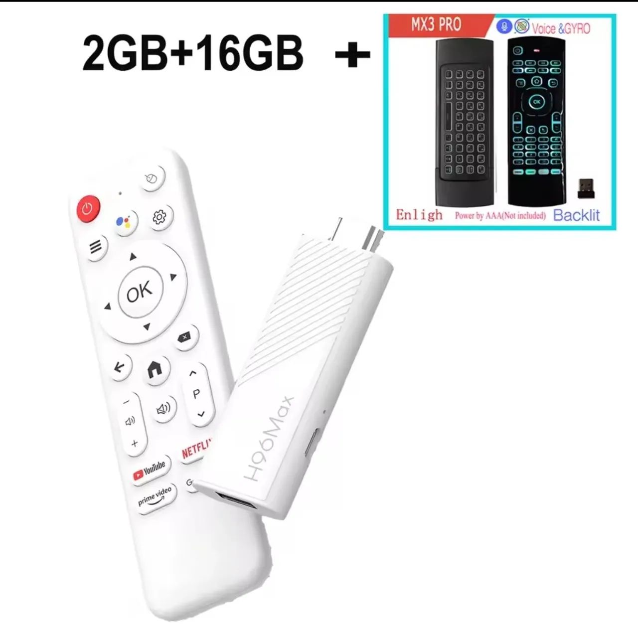 Stick H96 Max 2/16GB LACRADO. Faça sua TV antiga ser smartv - Foto 4