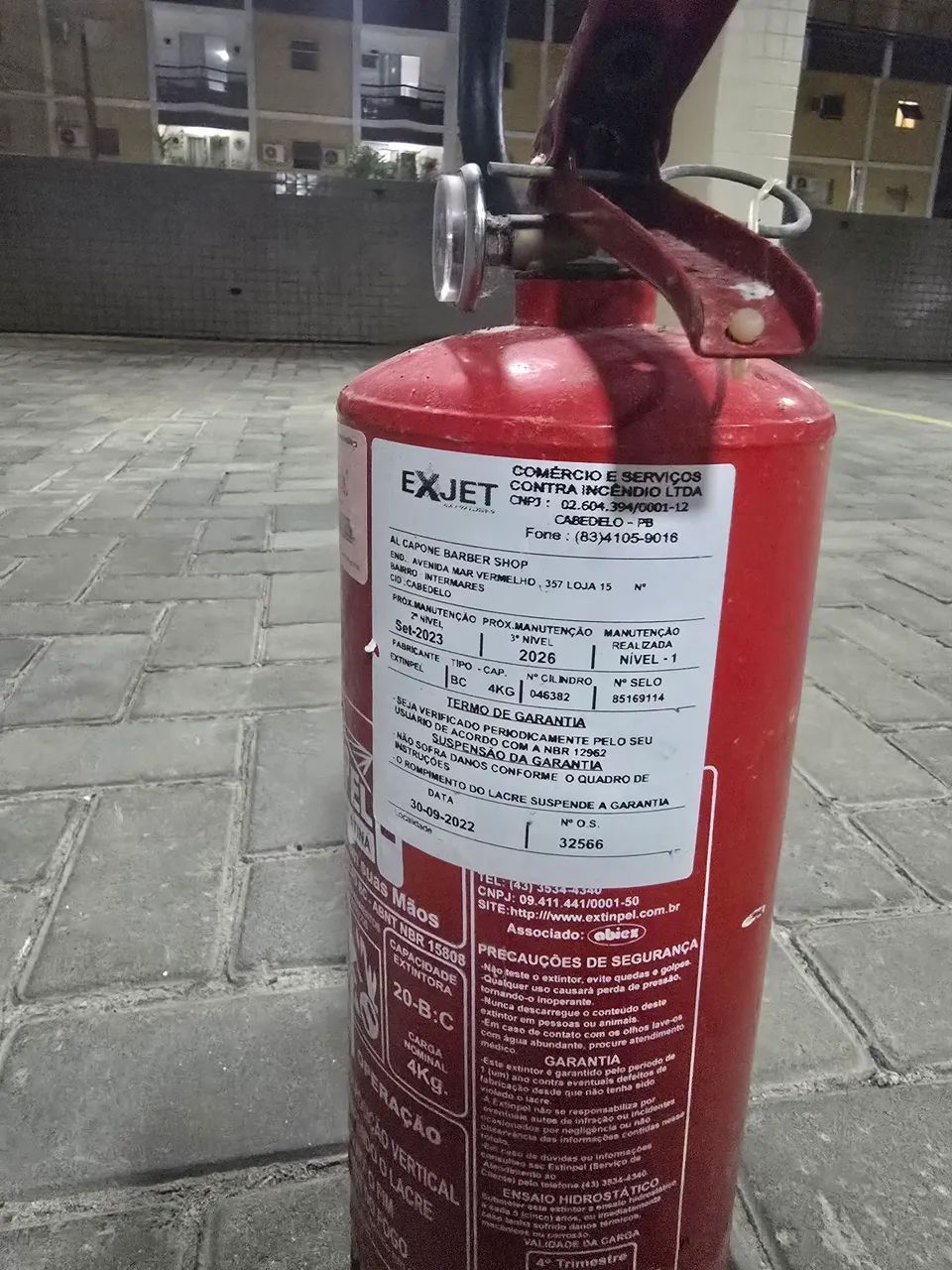 Equipamento antigo fogo 4 kg