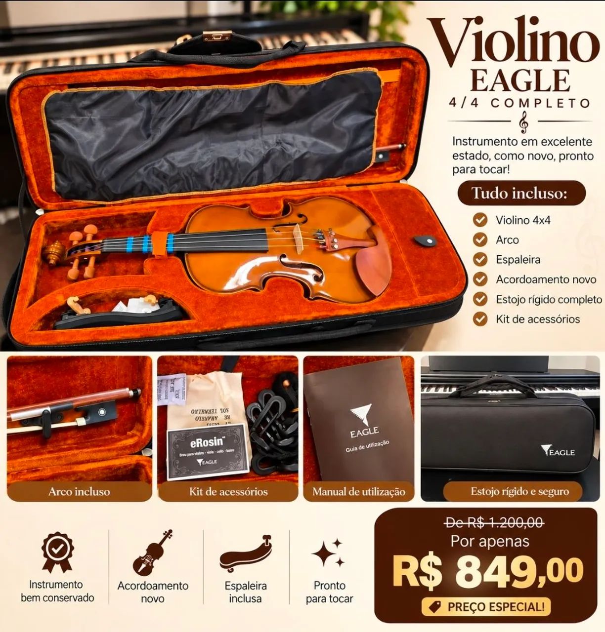 Violino Eagle inteiro