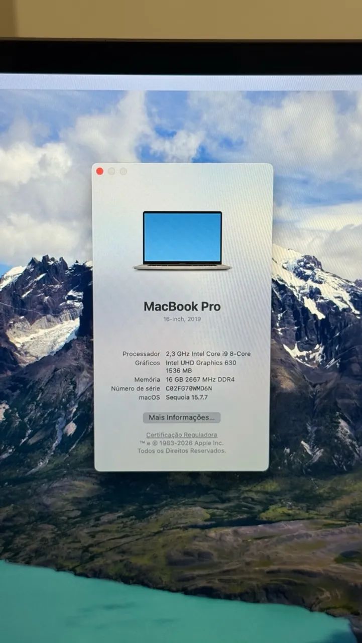 Macbook PRO 2019 16 polegadas - i9 16gb Ram 1TB SDD - Foto 2