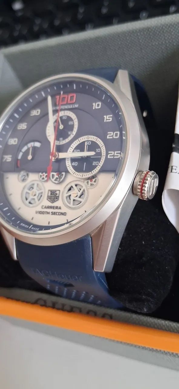 Relógio esportivo Pulseira azul  - Foto 3