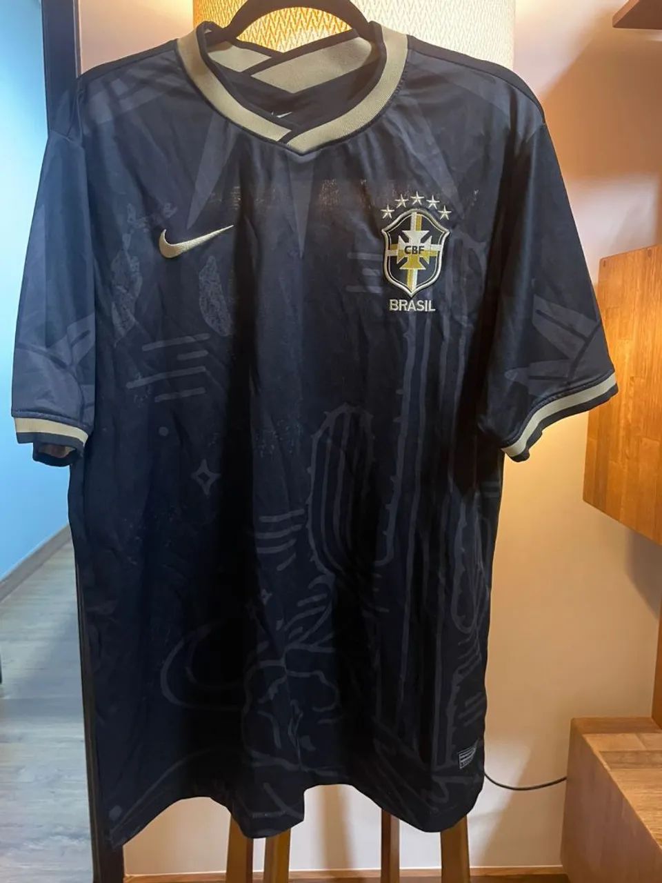 Camisa Seleção  brasil nike preta retro ( tam xxl)