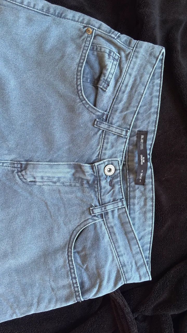 Calça jeans bluesteel slim cropped 36