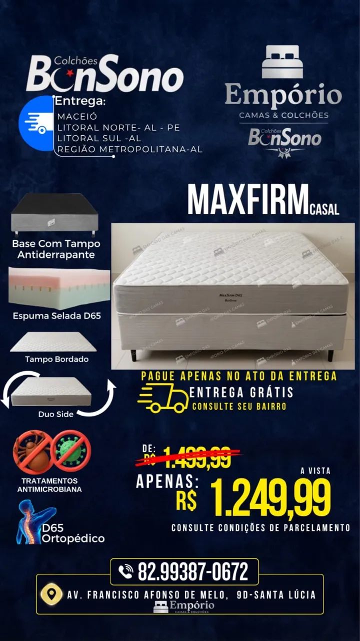 Cama box base e colchão Bonsono  - Foto 3