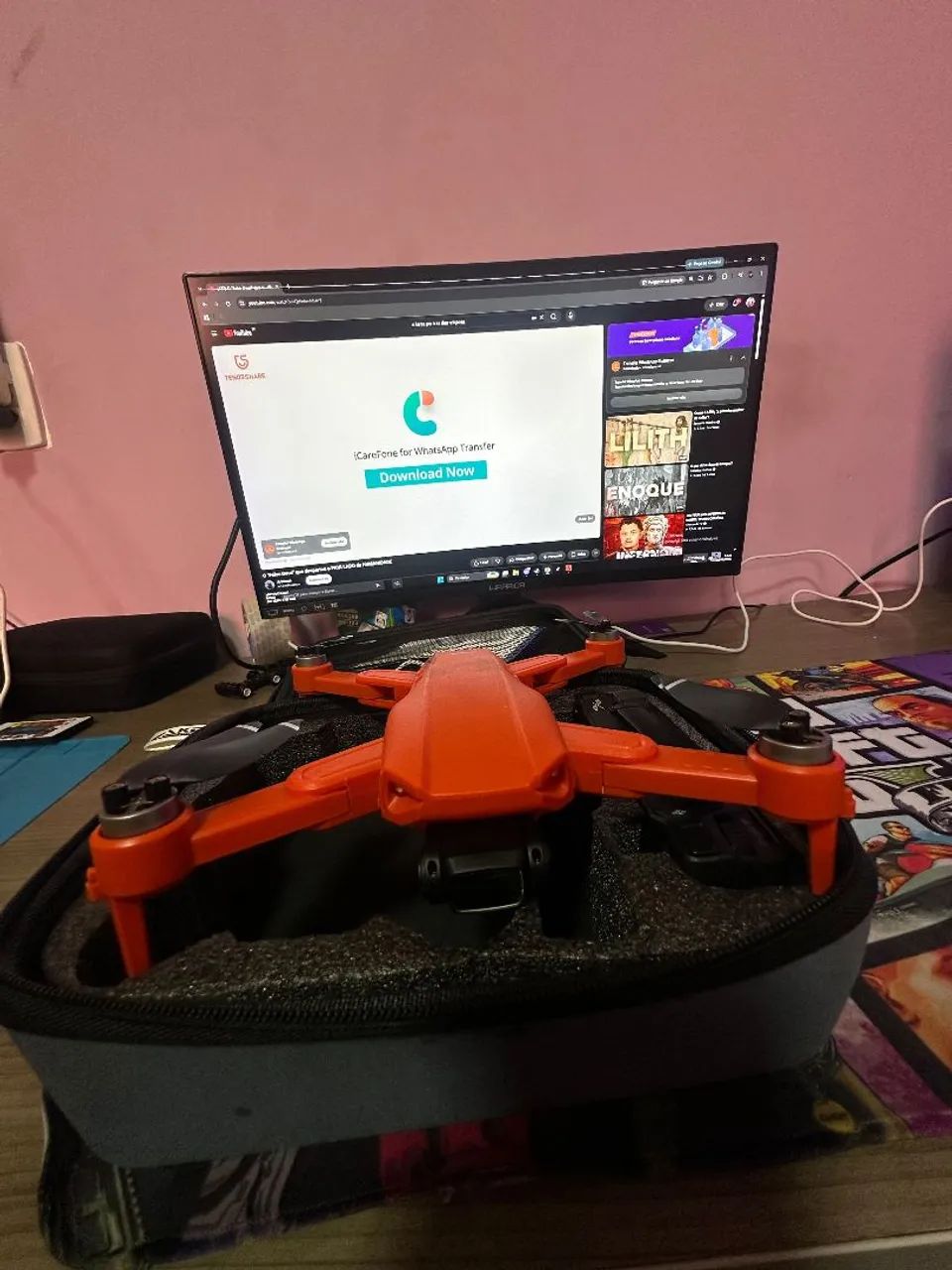 DRONE L900 PRO GPS - LARANJA | SEMINOVO - Foto 2