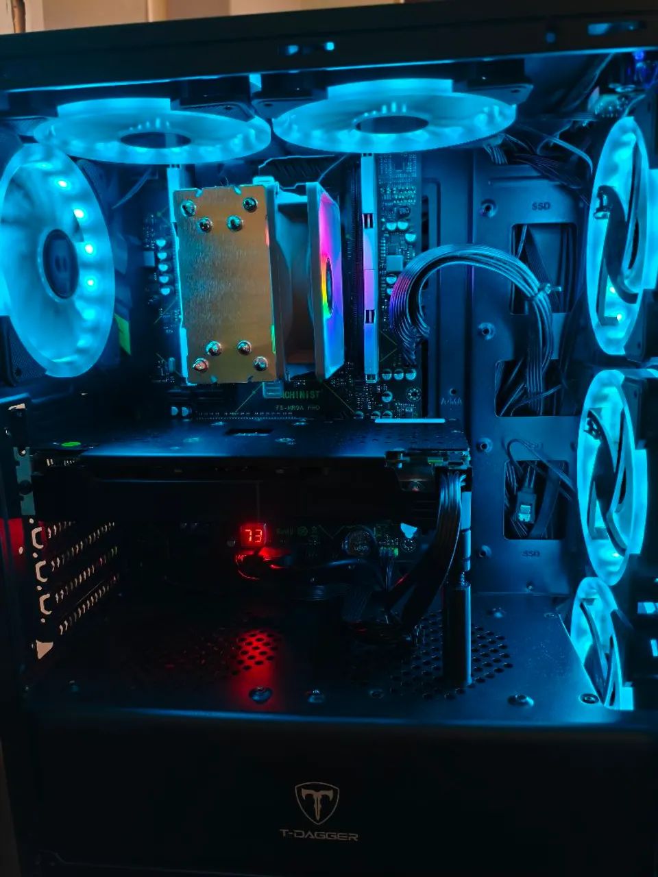 Placa mãe x99, gabinete + 2680v4 +  memória 8gb 2133mhz+ cooler+ 6rgb controladora 