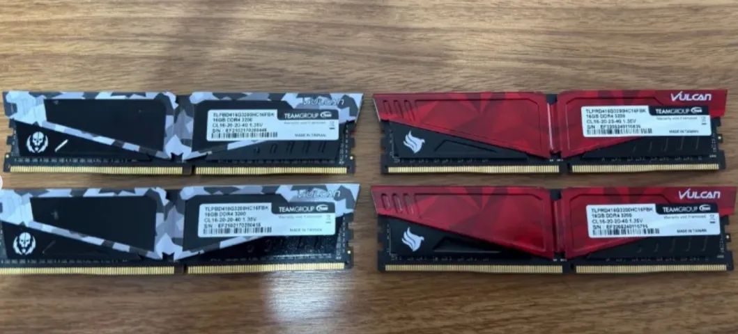 Memória ram T force Vulcan 16GB (CADA) 3200mhz cl16