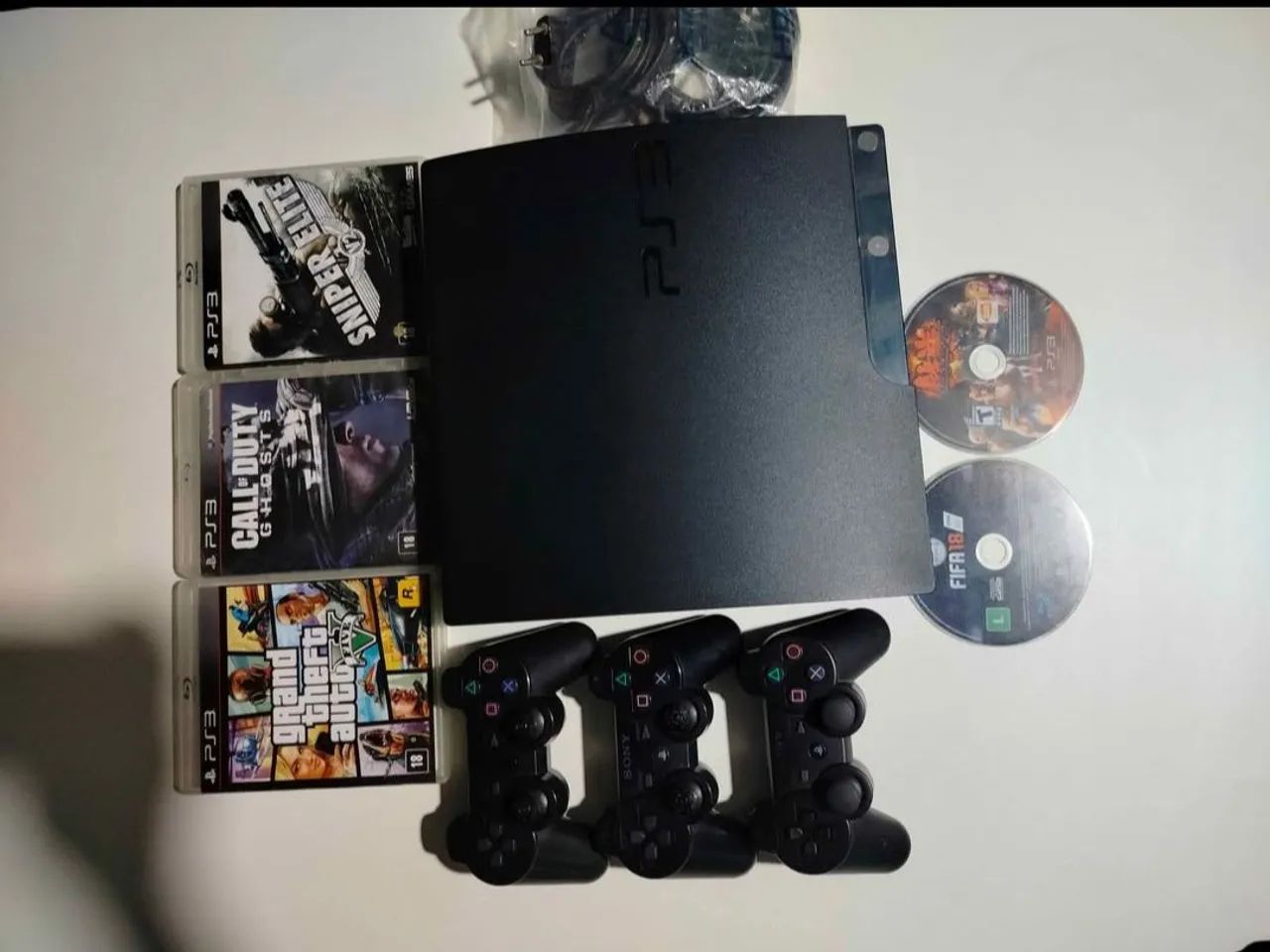 PS3 SLIM COM 5 JOGOS