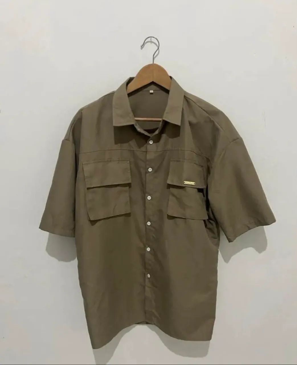 Camisa de botão oversized masculina