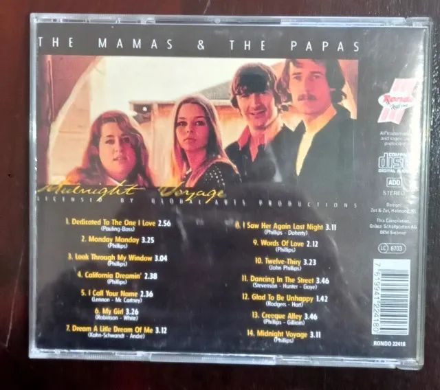 CD THE MAMAS & THE PAPAS - MIDNIGHT VOYAGE - Foto 2