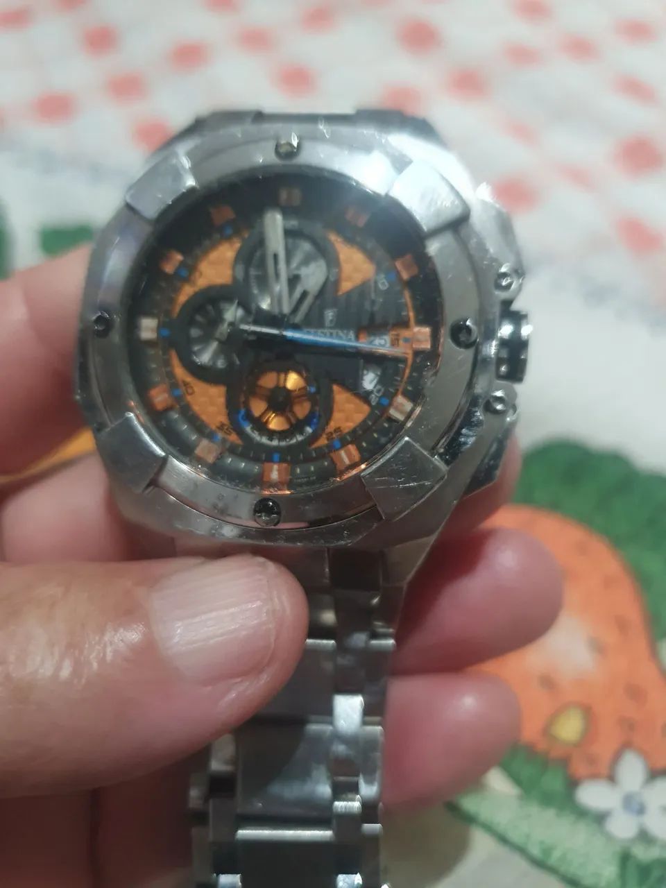 Festina original  funcionando normalmente todo em aço inox  - Foto 5