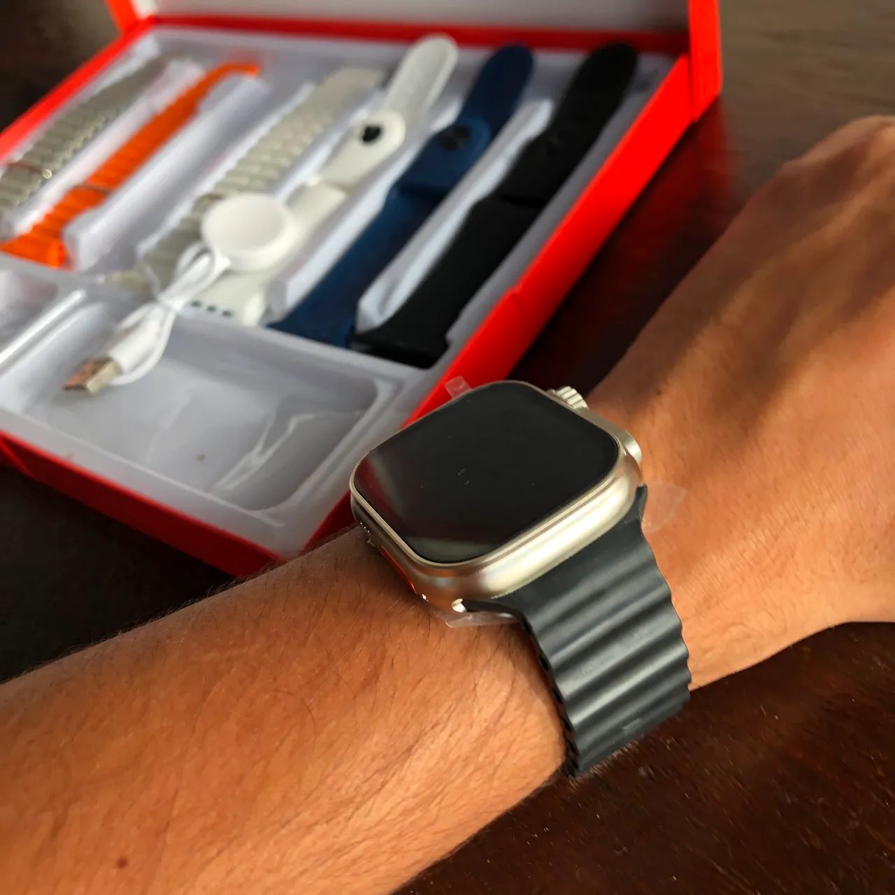 Smartwatch com 7 pulseiras novo - Foto 4