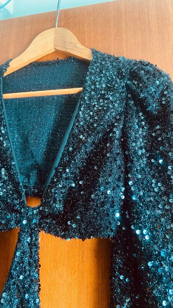 Vestido preto com paetê  - Foto 3