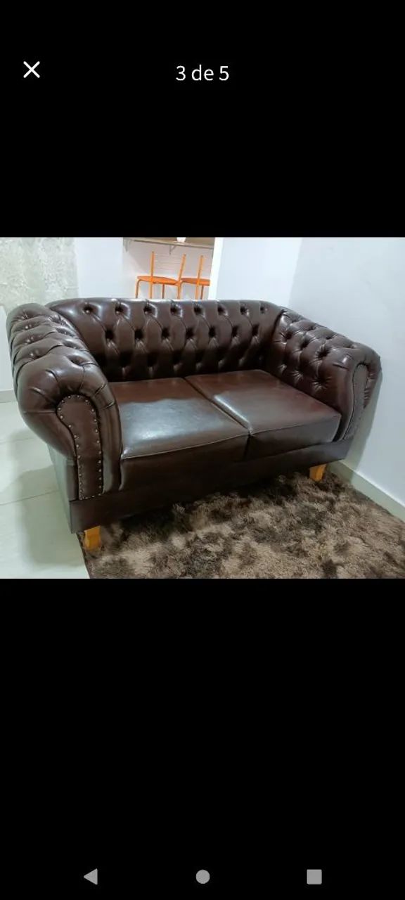 Sofá Namoradeira Chesterfield pronta entrega  - Foto 2