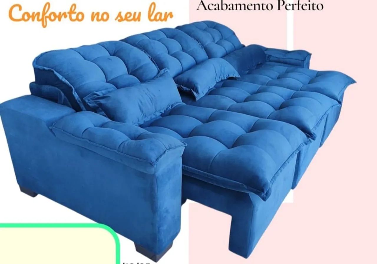 SOFÁ LUXO 3 LUGARES COM PILLOW TOP  - Foto 3