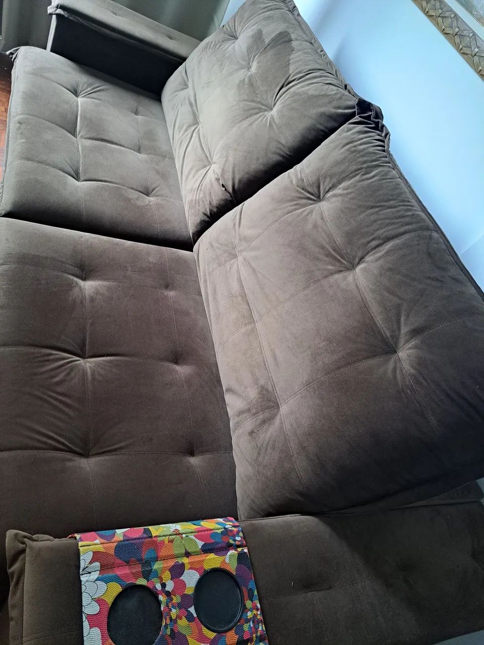 Sofá retrátil-250m marrom-super conservado 