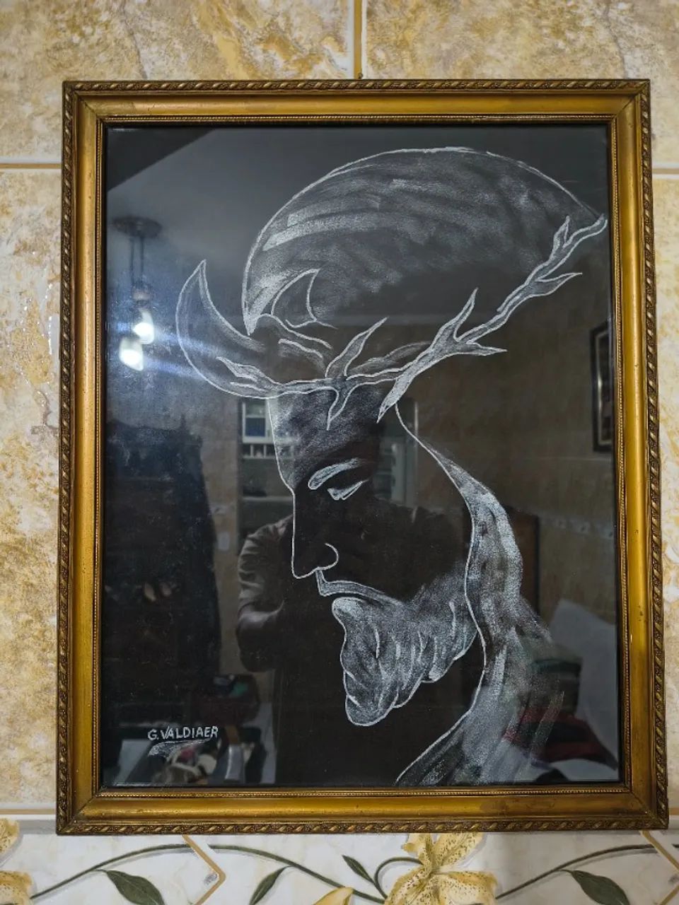 quadro de fundo veludo