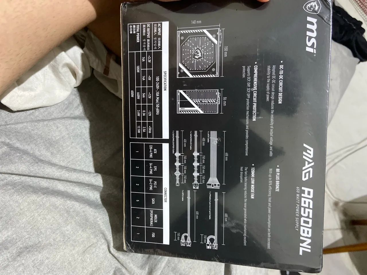 Fonte msi mag 650W LACRADA - Foto 3