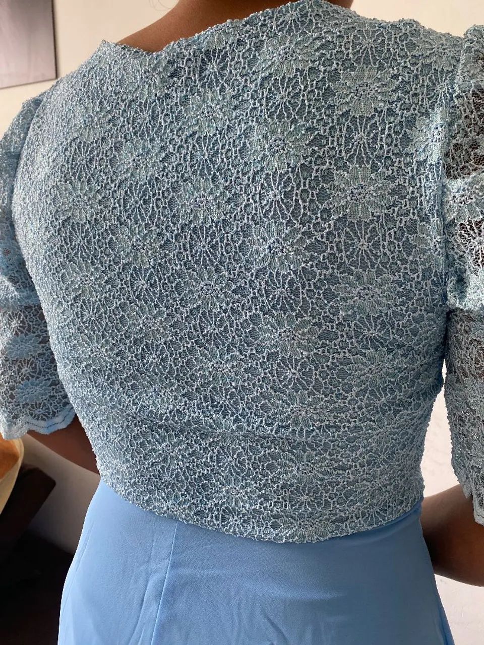 Vestido mid , cor azul clara  . - Foto 2