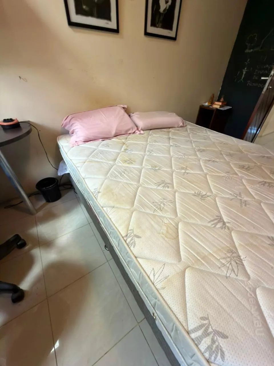 Cama Box Casal Completa (Colchão Alto + Base) - Excelente Estado - Foto 3