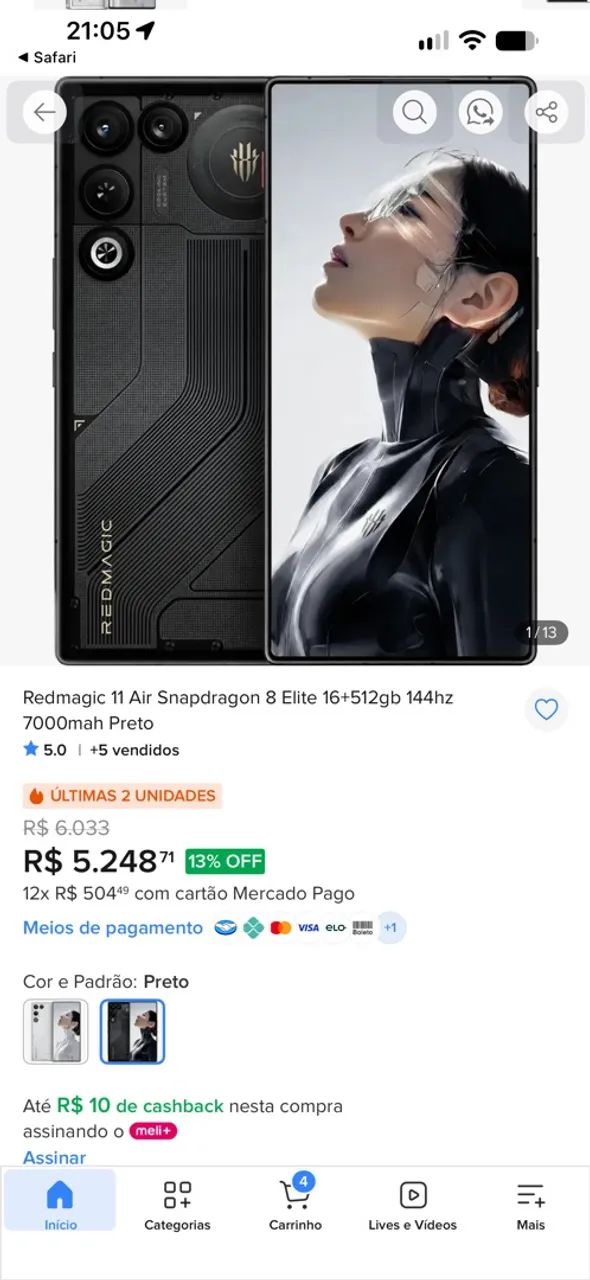 Redmagic 11 Air troco ou vendo - Foto 5