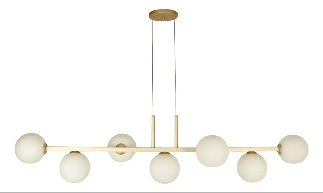 Lustre Jabuticaba 7 Globos - Dourado 
